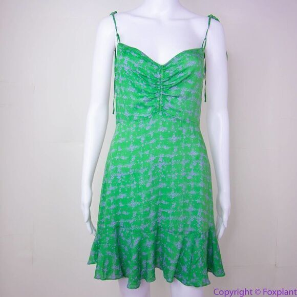NEW Intimately Free People Caught Up Printed Slip Dress, Green, L - Picture 4 of 15